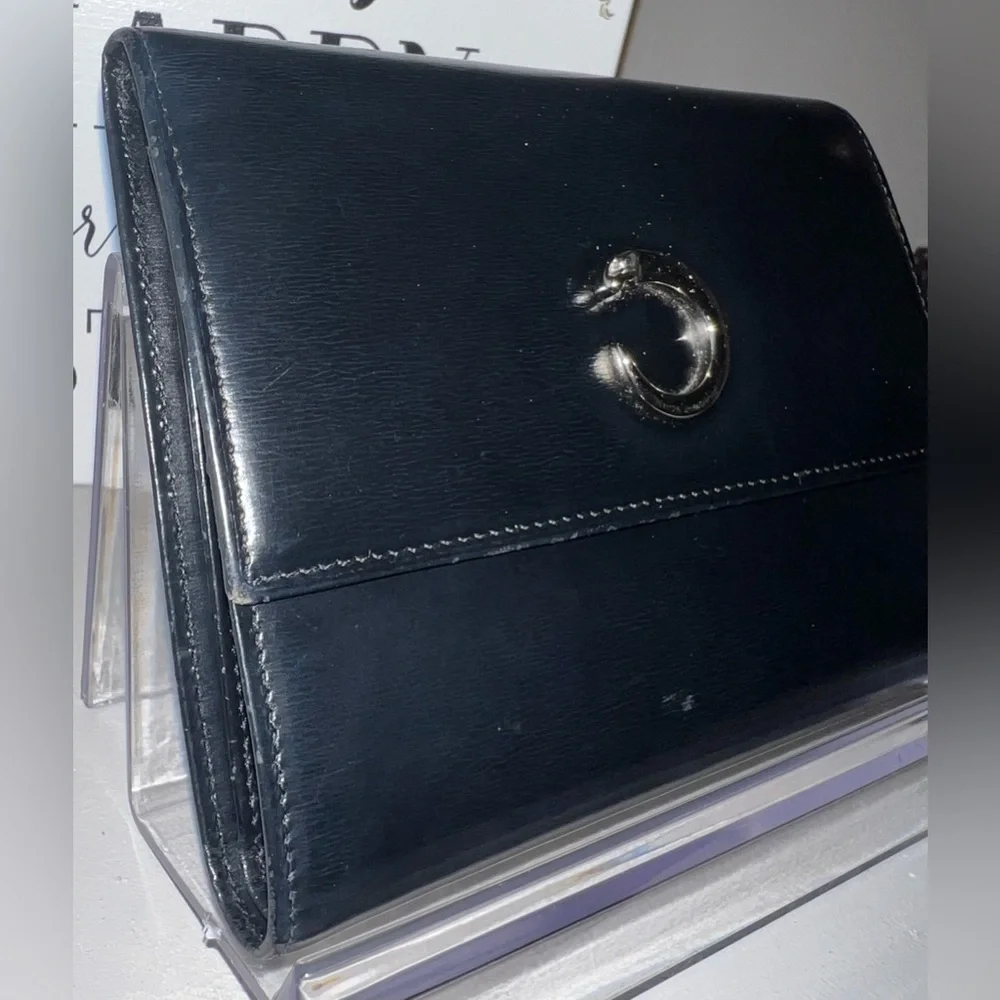 EUC Vintage Authentic black Cartier panthere mens wallet